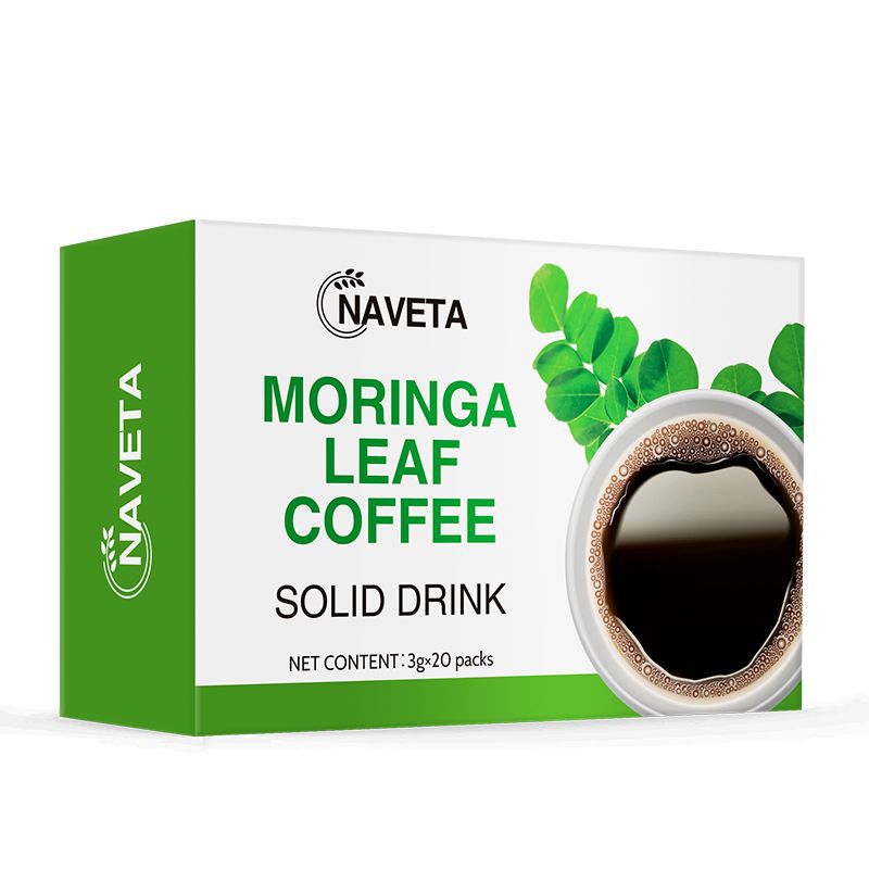 Moringa Leaves Black Coffee - Natural Ground Coffee for Health & Energy - 3g x 20 Packs