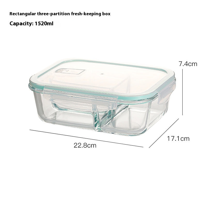 Glass Lunch Box Food Grade Sealed Container for Microwave Oven