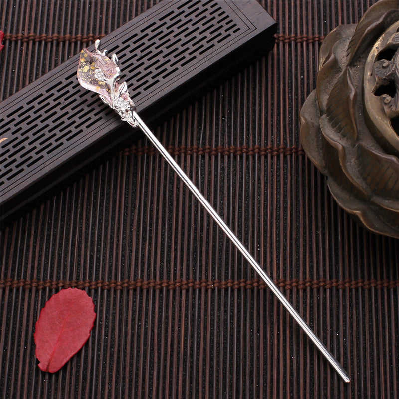 Antique Mulan Hairpin with Tassel for Women - Retro Hanfu Hair Accessory
