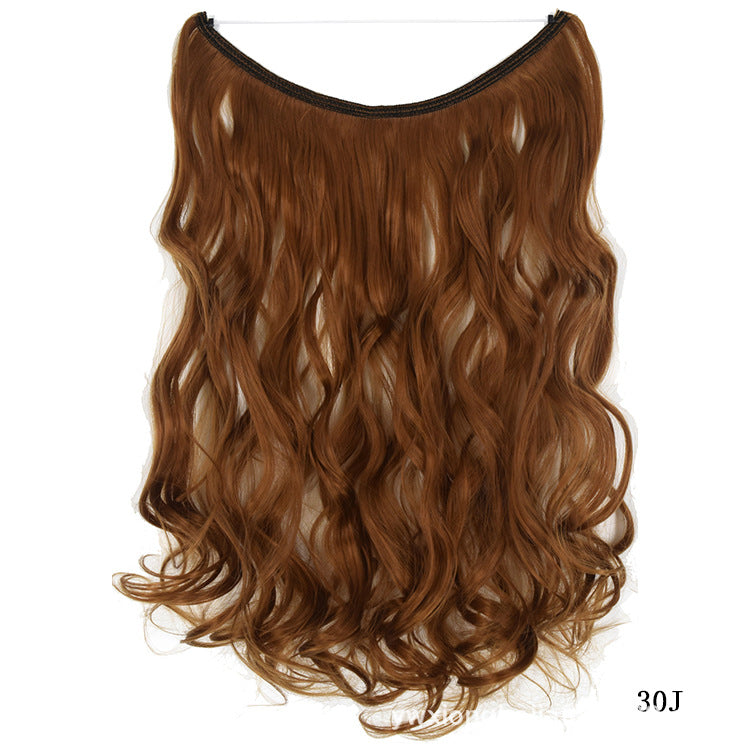 Seamless Hair Extension Wig Set for Women - High-Temperature Fiber, Multiple Colors