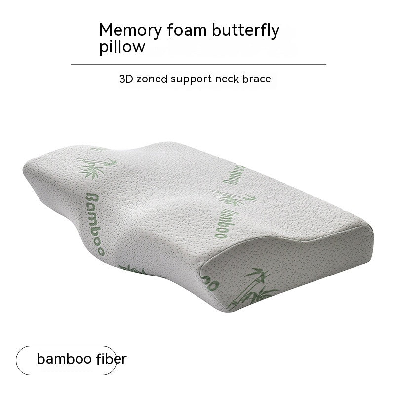 Memory Cotton Butterfly Shaped Pillow for Cervical Support and Neck Care