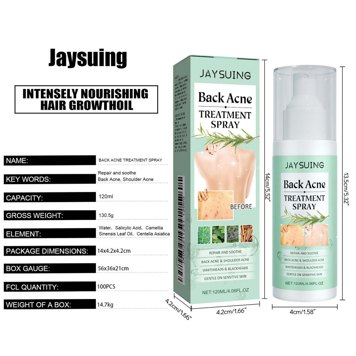 Acne Cleansing Spray - Back & Body Care - 120ml