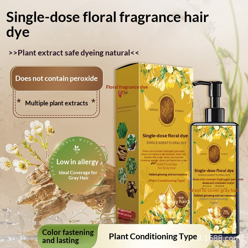 Plant-Based Hair Color Cream - Mild Hair Dye with Soft Luster Finish