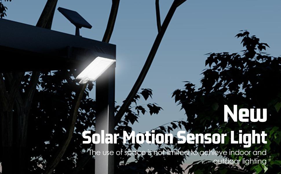 2-Pack Solar Motion Sensor Floodlights 2600 Lumens IP67 Waterproof Outdoor Lighting