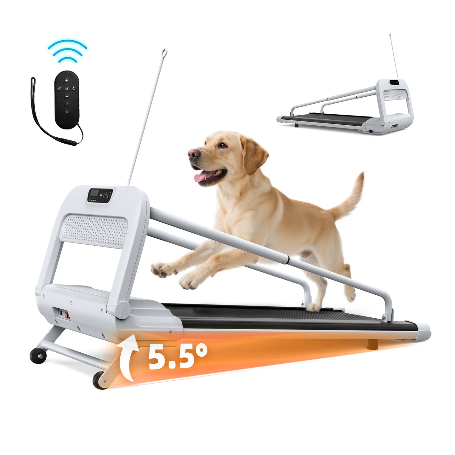 Quiet Smart Pet Treadmill for Small-Medium Dogs - Off White