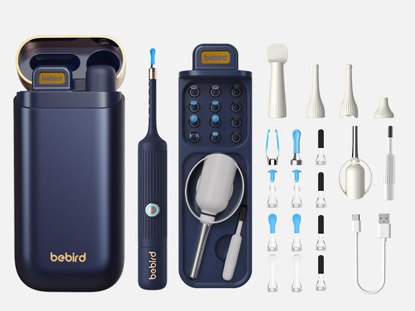 Earwax Removal Tool with Camera - HD Ear Canal Cleaner - Dark Blue