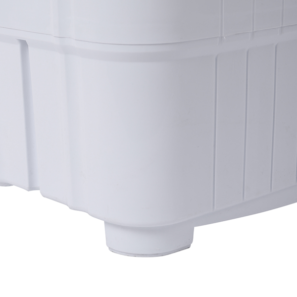14.3lb Semi-Automatic Gray Washing Machine with Cover - Home Appliance