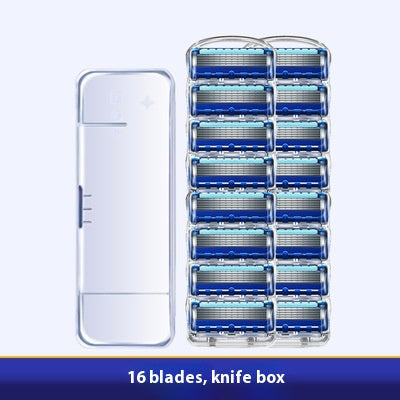 Men's 5-Layer Manual Razor Shaver with Blade Refills