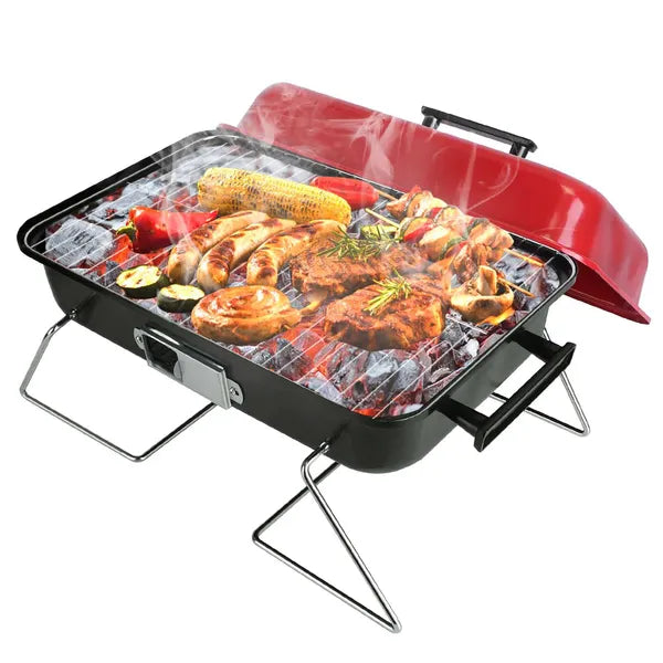 Portable Charcoal Grill - Folding BBQ Smoker for Camping & Outdoors
