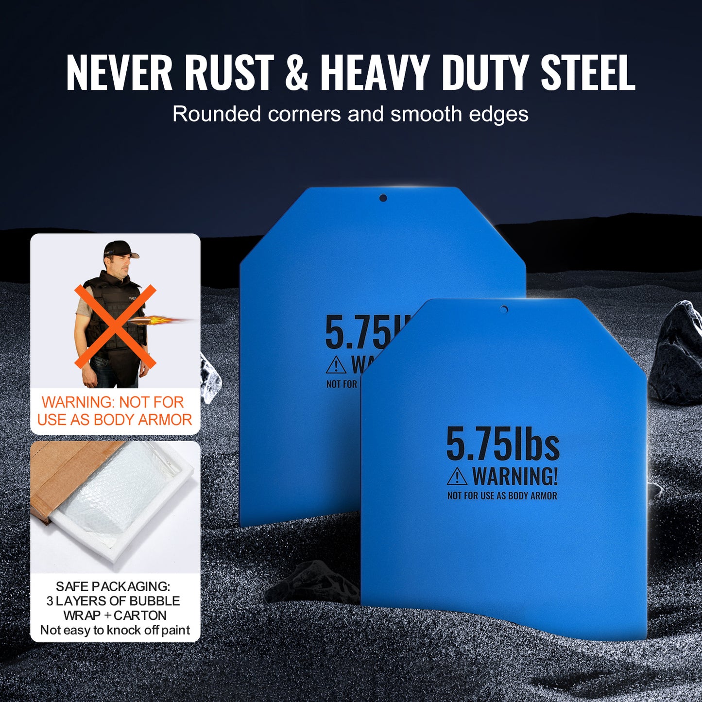 Weight Plate Set 5.75 LB Steel Plates for Weight Vests & Strength Training
