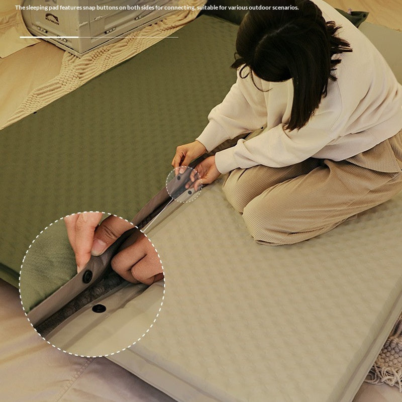 Outdoor Inflatable Camping Mattress - Portable Single & Multiple Use with Carry Bag