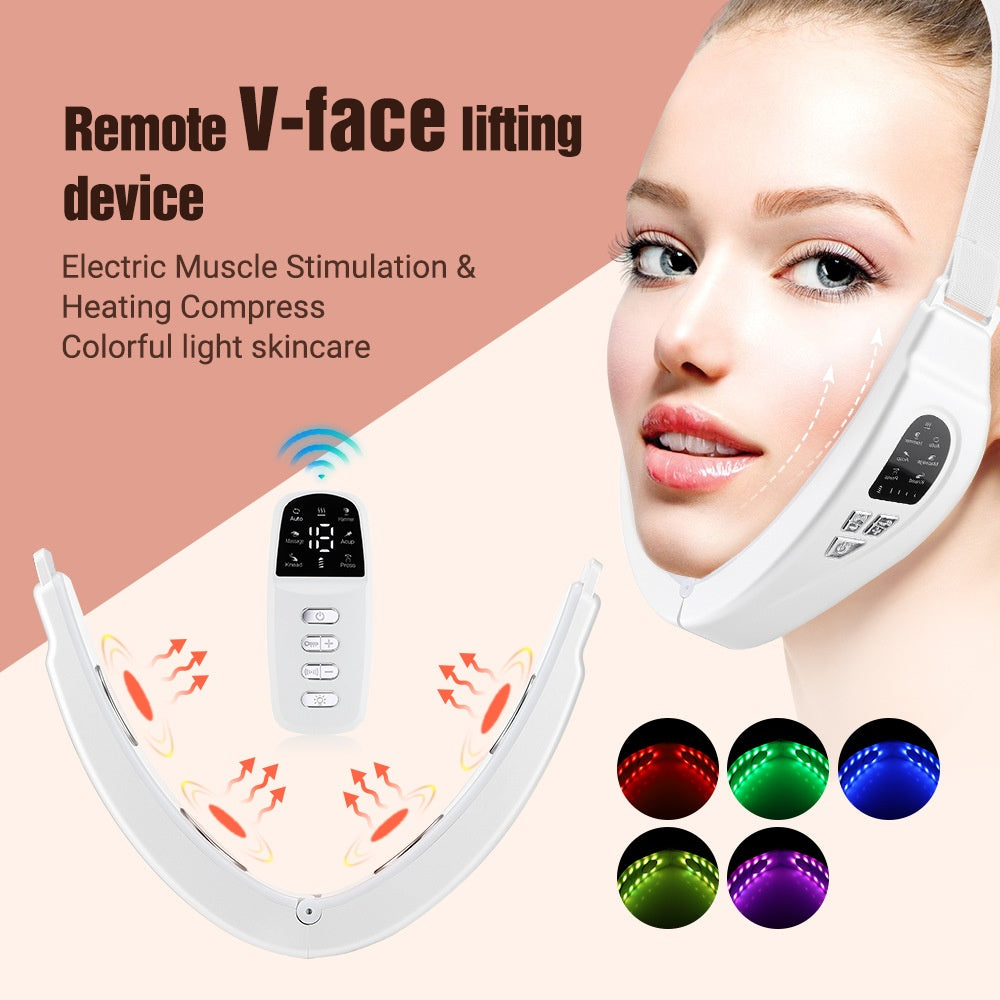 Microcurrent Facial Contouring Device with Remote Control - Skin Tightening & Slimming