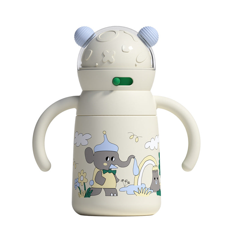Children's Insulated Stainless Steel Cup with Handle - Heat Retention 6-12H