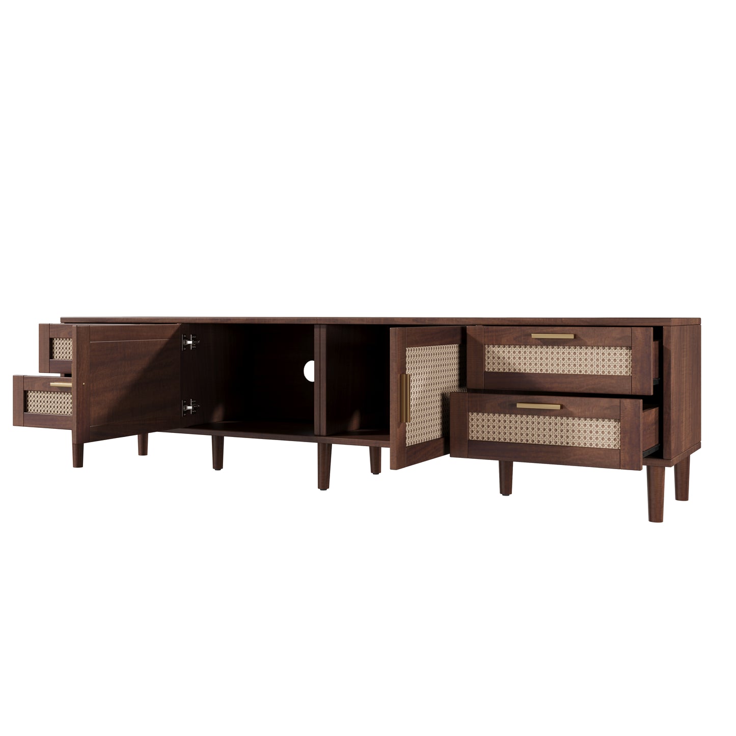 78 Inch TV Stand for 85 Inch TVs - Modern Media Console with 4 Drawers