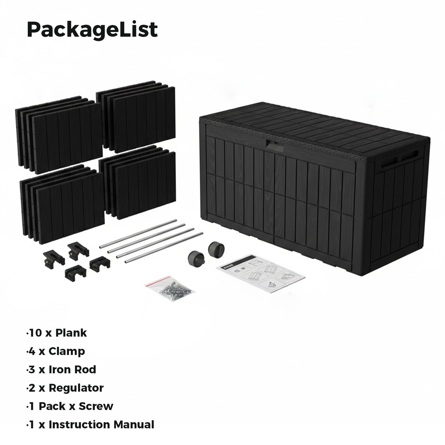 1 0 Gallon Outdoor Storage Box Water Proof Resin Deck Lockable Bin