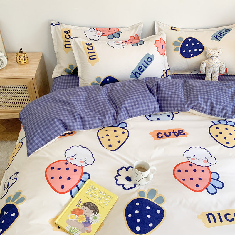 Cute Cartoon Bed Sheet Set - Multiple Sizes & Styles