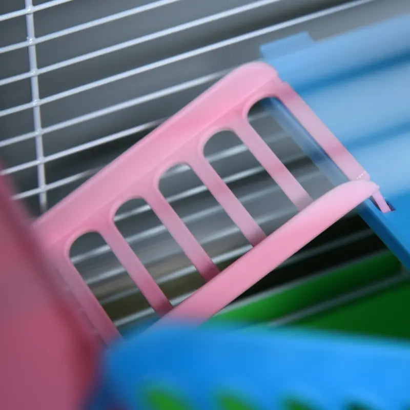 5-Tier Hamster Cage with Exercise Wheels & Tunnels - Portable Animal Habitat