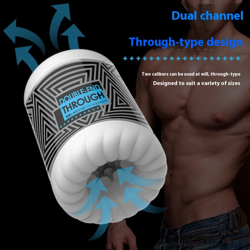 Men's Manual Massager Dual-Channel Through-Type Personal Relaxation Tool