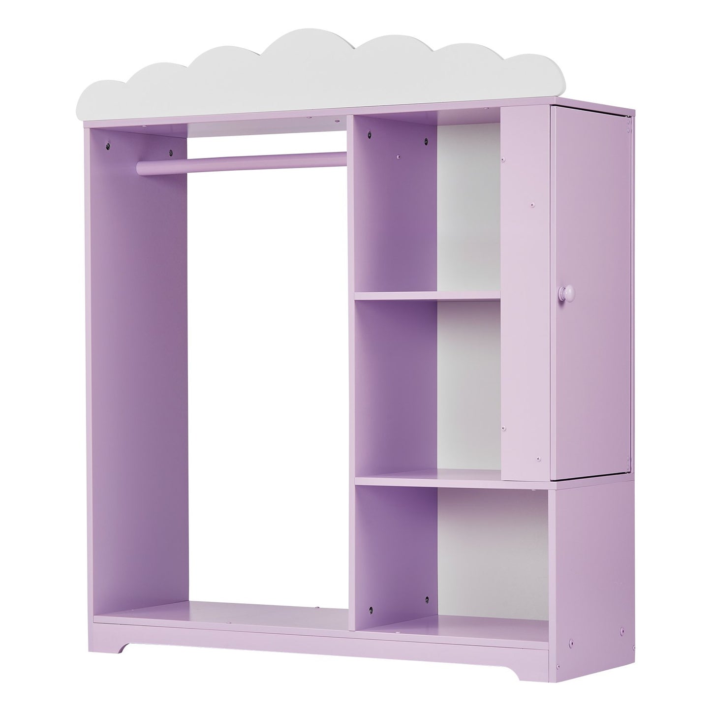 Kids Dress Up Storage Closet with Jewelry Cabinet & Mirror - Princess Wardrobe Organizer