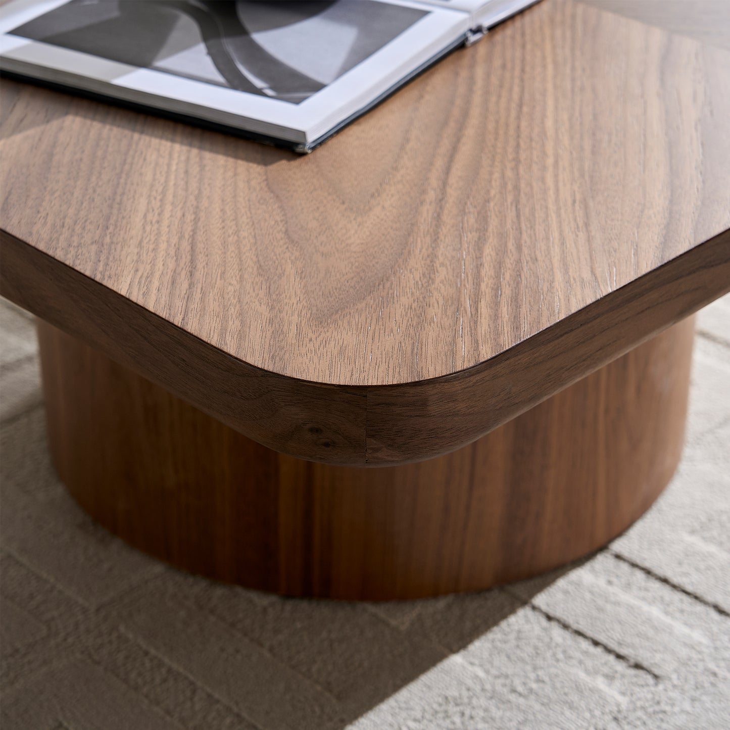 Square Coffee Table, Modern Design For Living Room Use,No Assembly