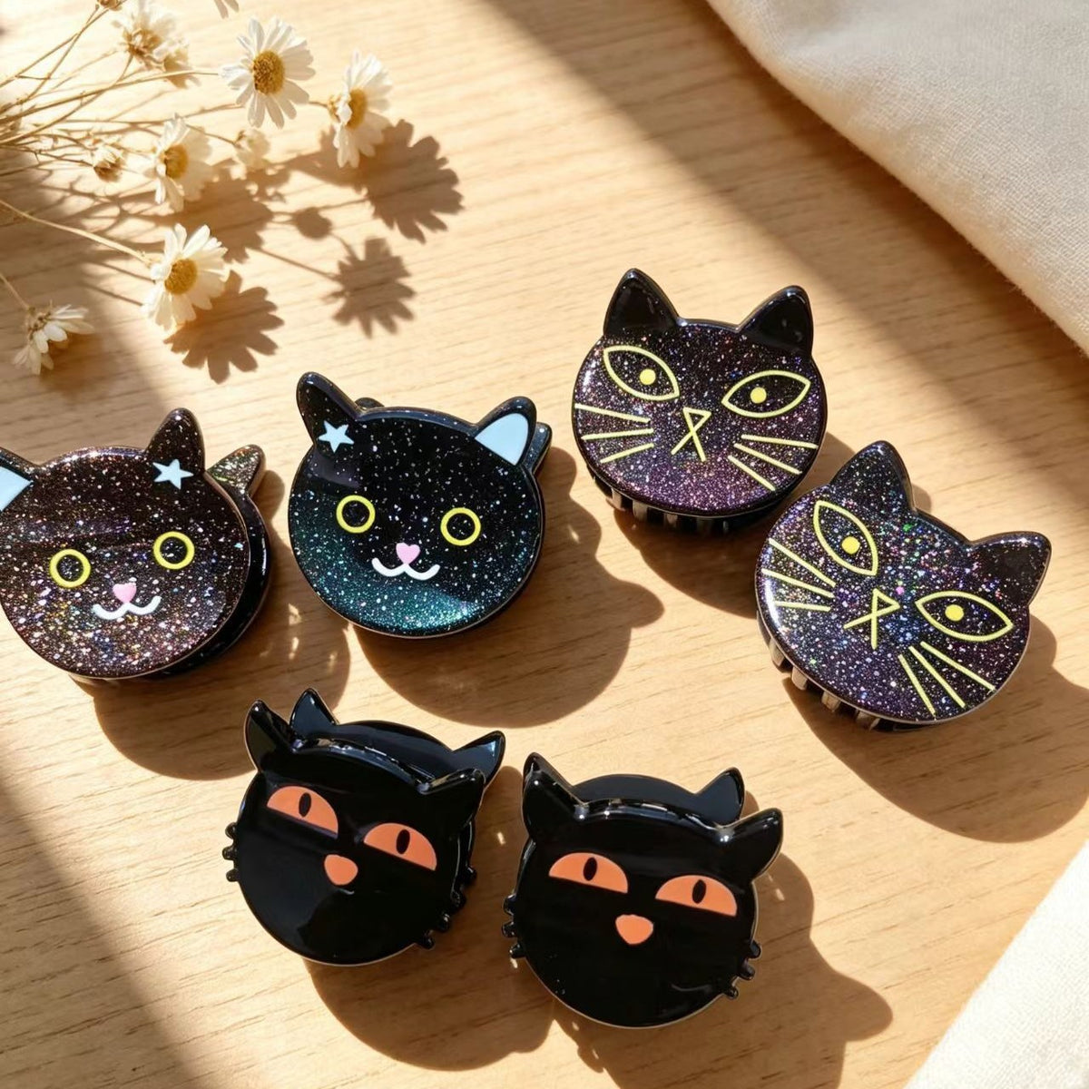 Halloween Hair Clip Set - Bat, Pumpkin & Spider