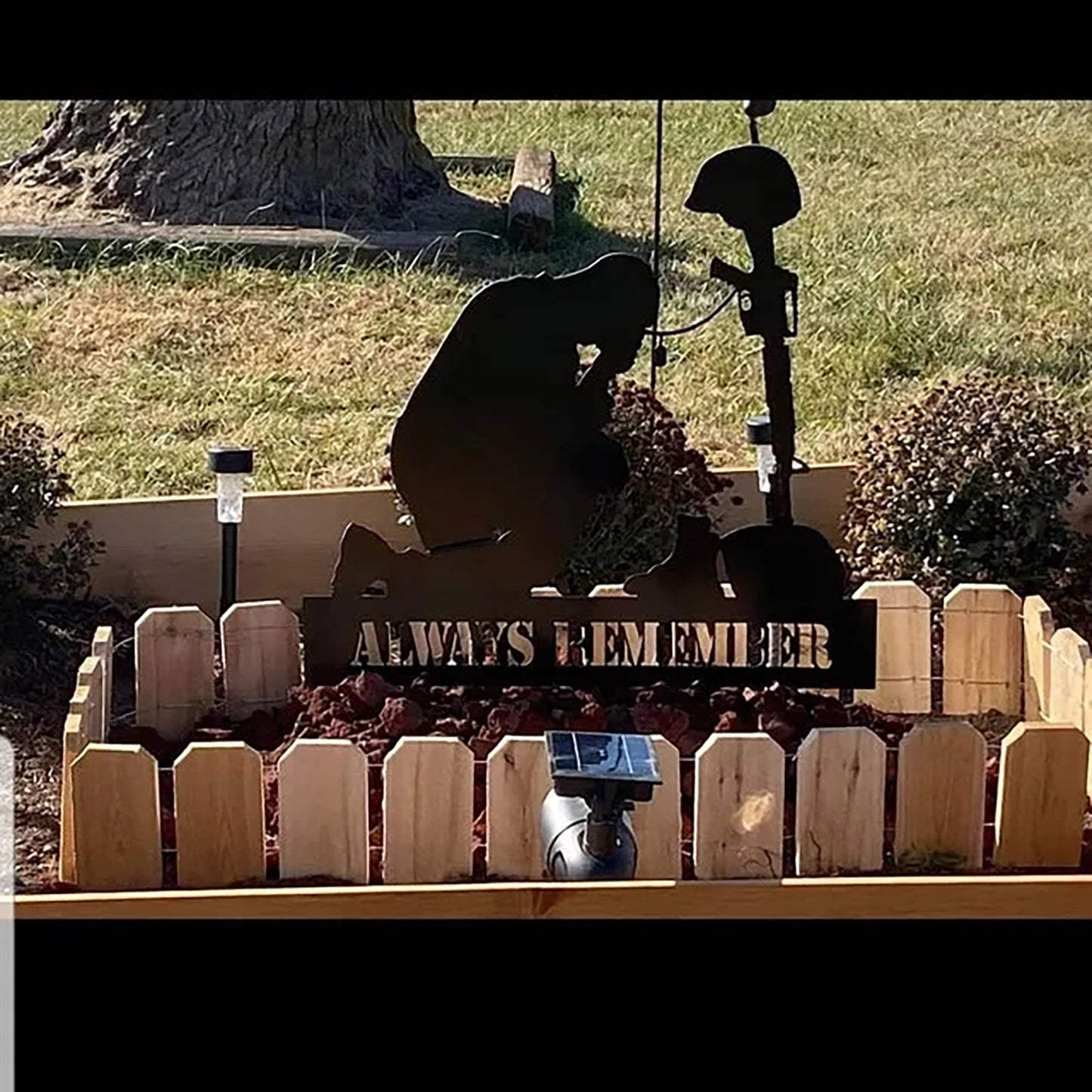 Freedom Is Not Free Memorial Silhouette - Outdoor Garden Tribute