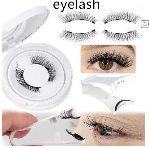 Magnetic False Eyelashes - Natural Mink Lash Set with Applicator Tool