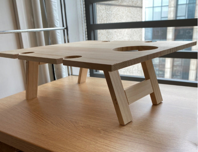 Outdoor Folding Picnic Table Solid Wood Portable Garden Dining Table