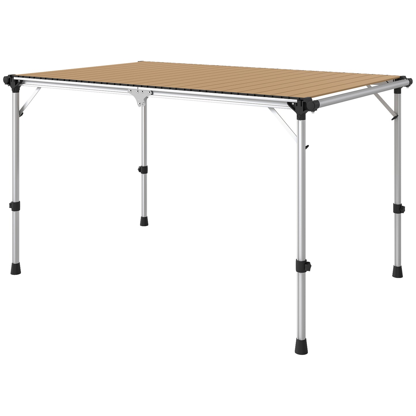 Adjustable Folding Camping Table - Portable Aluminum Picnic Table