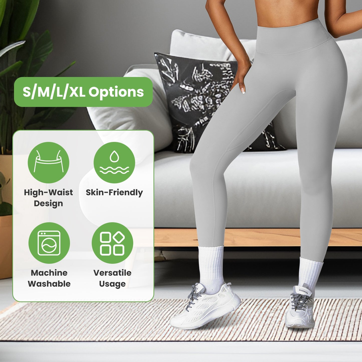 High Waist Workout Leggings - Tummy Control Yoga Pants