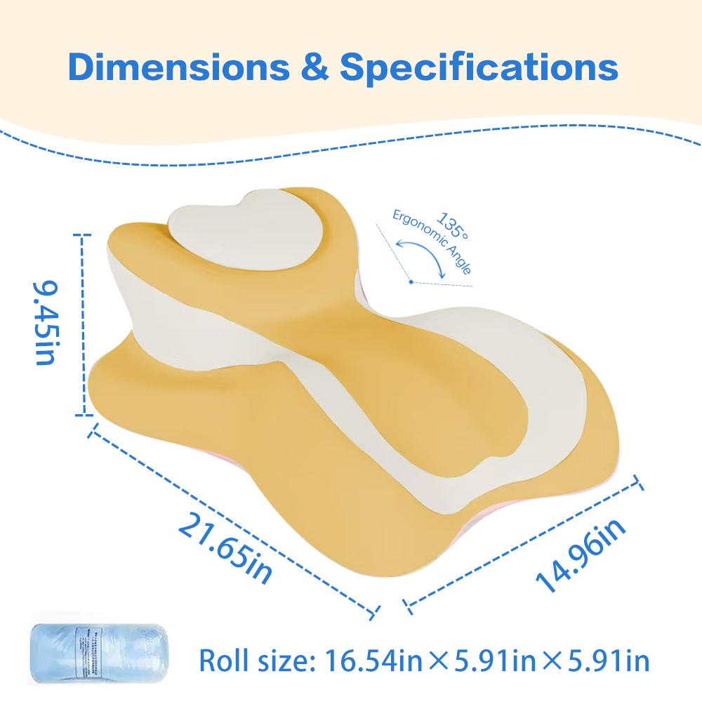Ergonomic Heart-Shaped Memory Foam Chest Support Pillow