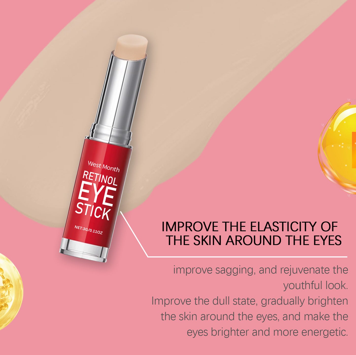 Retinol Eye Cream Stick - Anti-Aging Moisturizer for Fine Lines & Firming