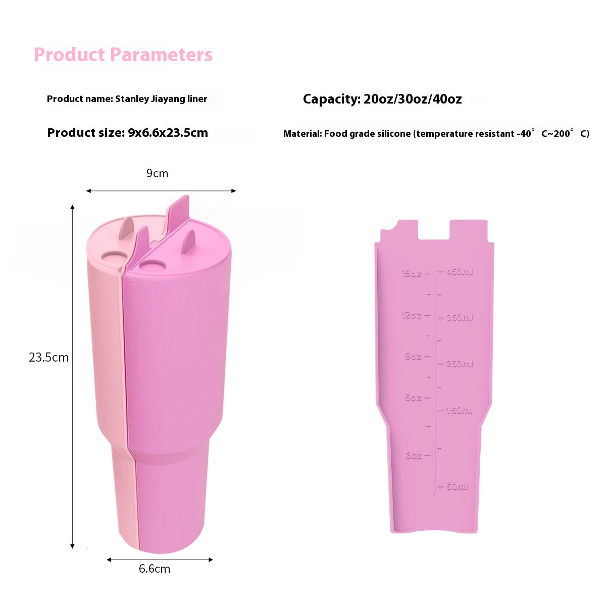 Large Capacity Vacuum Insulated Drink Cup - Multi-Color Silicone Liner 30oz/40oz