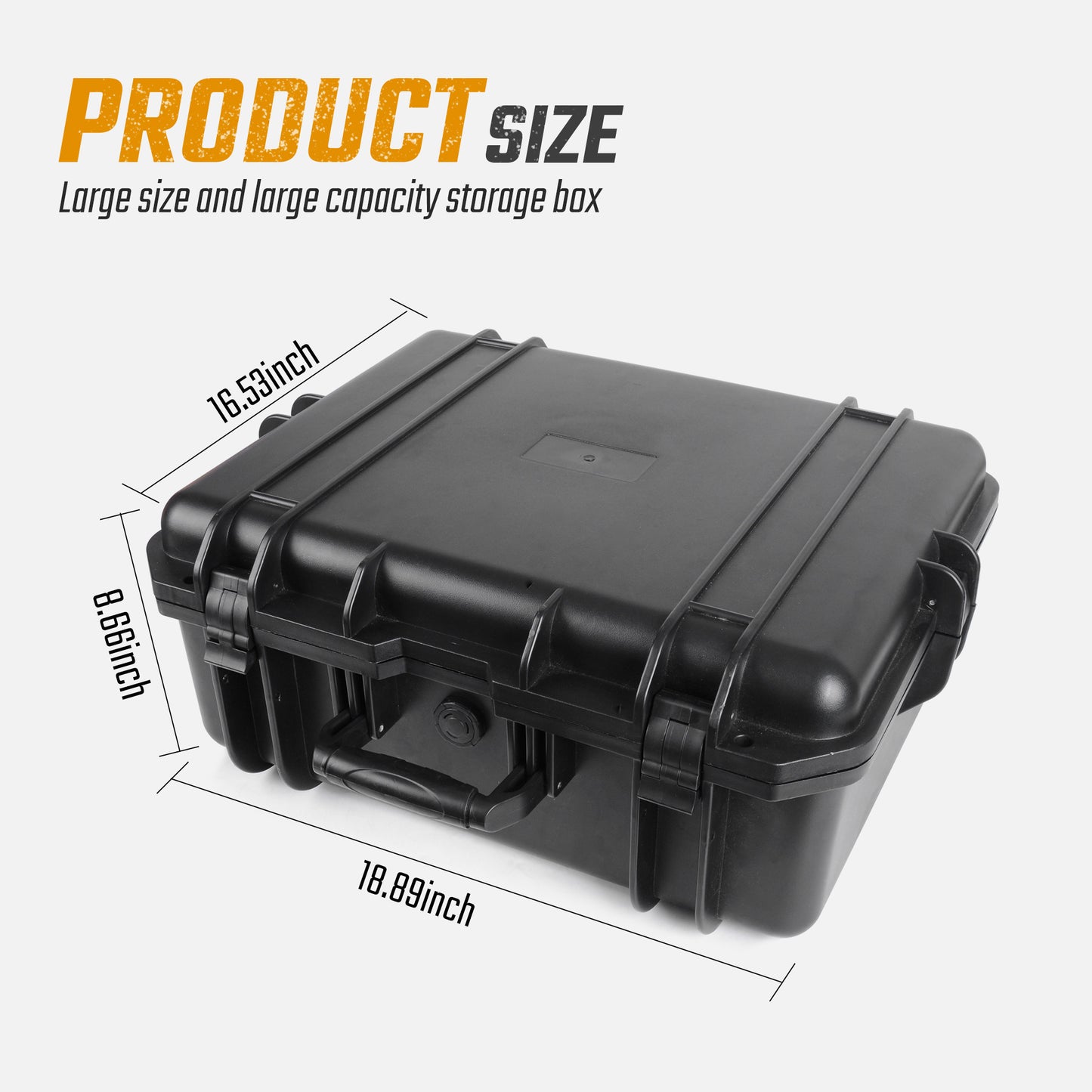 18.9x16.5x8.7 Inch Hard Case, Portable Weather Waterproof Protective