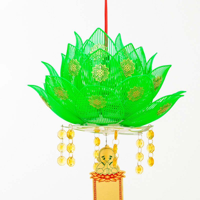 Lotus Lamp Buddha Worship Decorative Lantern for Festivals and Weddings