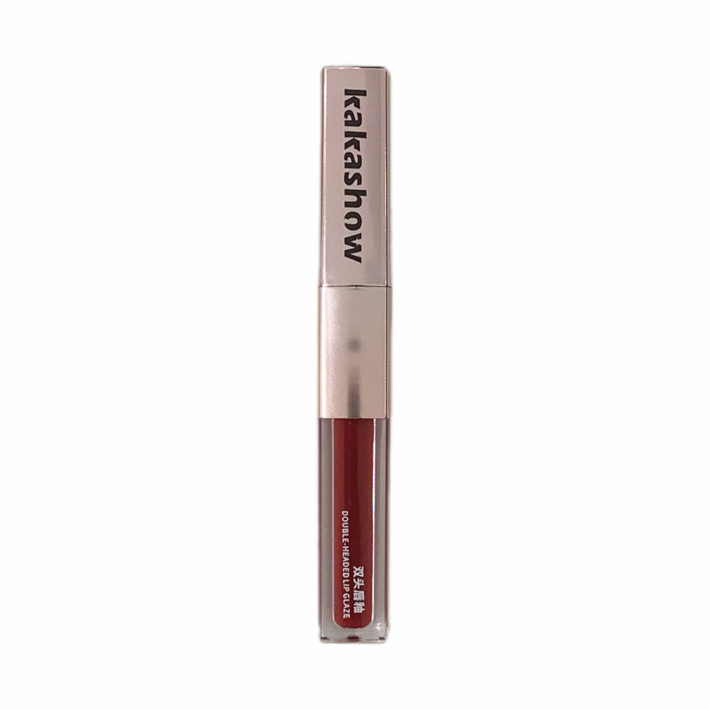 Double-Headed Lip Lacquer Matte Lipstick Set - Multiple Colors 2g