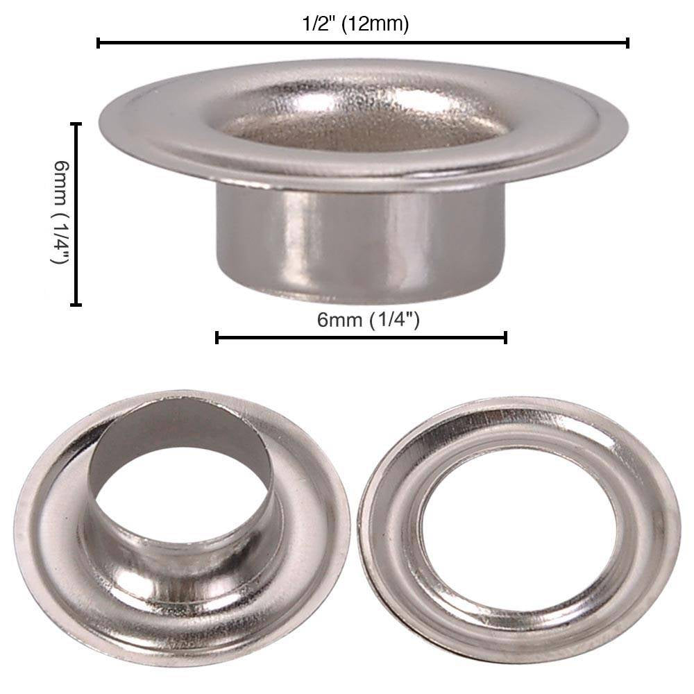 2000pcs Nickel Grommets for Leather Canvas and Fabric - #0 Size