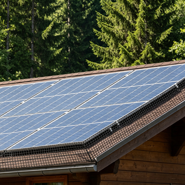 8 Inch x 100 Ft Solar Panel Bird Guard Mesh Kit Rust-Proof PVC Coated Critter Barrier with Aluminum Fasteners