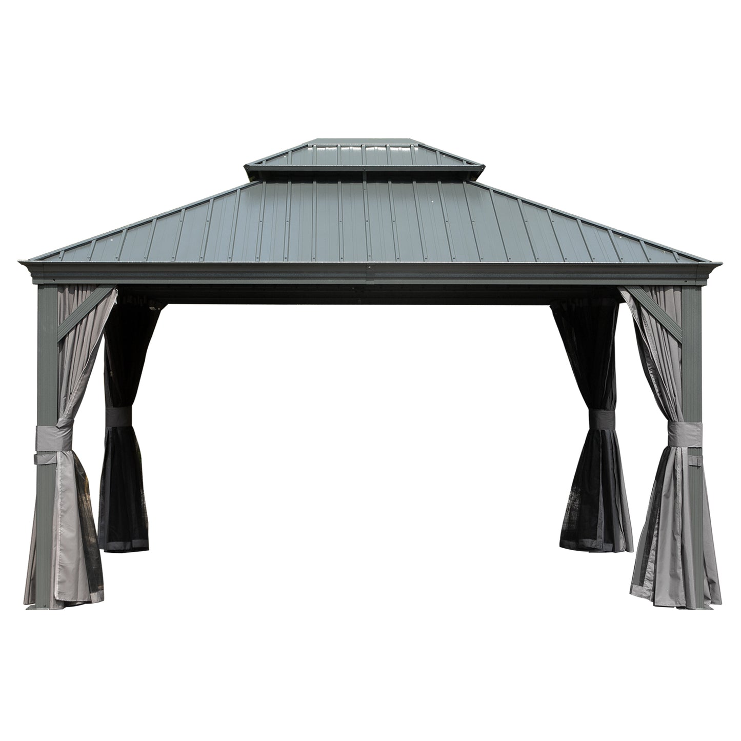 10 X 14 Hardtop Gazebo Permanent Outdoor With Galvanized Steel Double