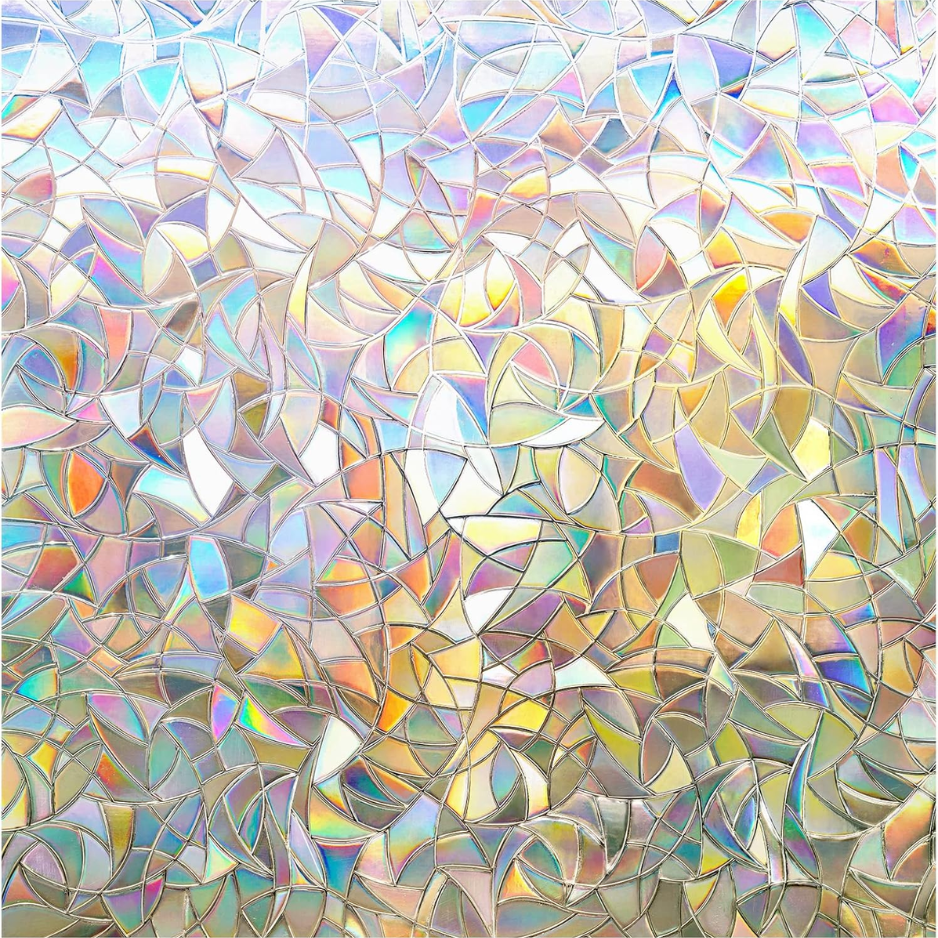 Rainbow Window Privacy Film - 3D Static Cling Decorative Tint