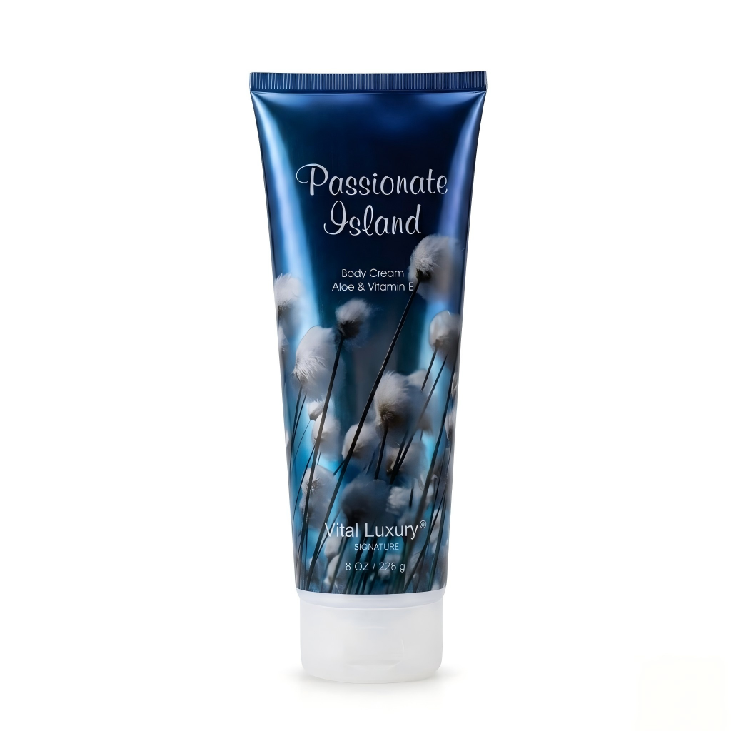 Passionate Island Moisturizing Body Cream - Shea Butter & Vitamin E, 8 oz