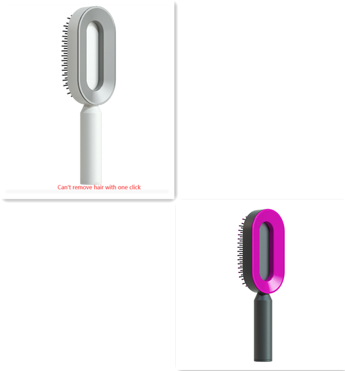 Self-Cleaning Hair Brush with 3D Air Cushion for Scalp Massage & Detangling
