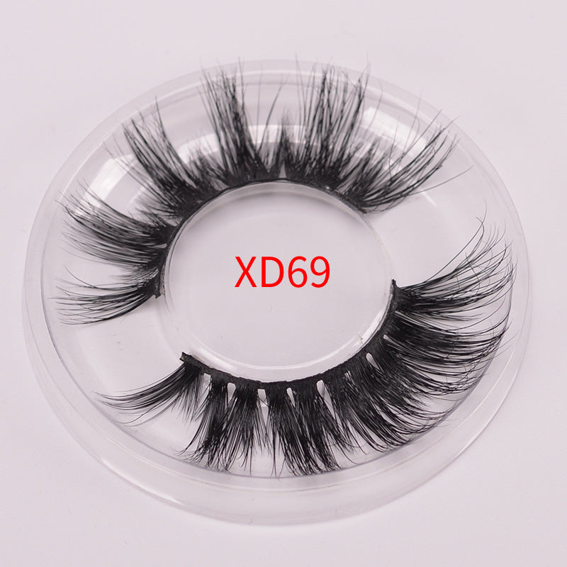 5D Mink False Eyelashes with Eyelash Brush and Hair Cap - Natural Look