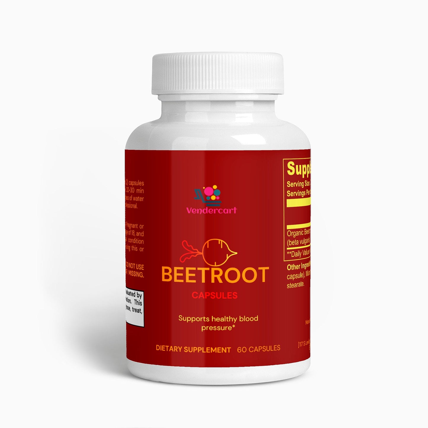Organic Beetroot Powder Capsules for Heart Health & Athletic Performance