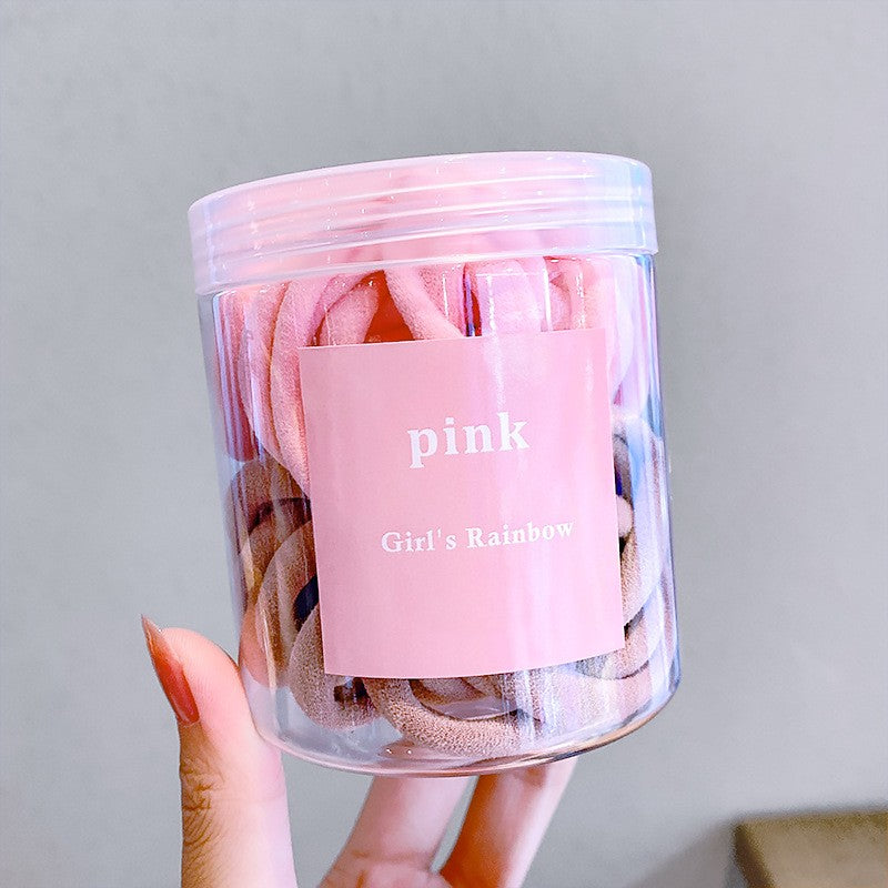 Elastic Hair Rope Set for Salon & Styling - Colorful Nylon Hair Bands