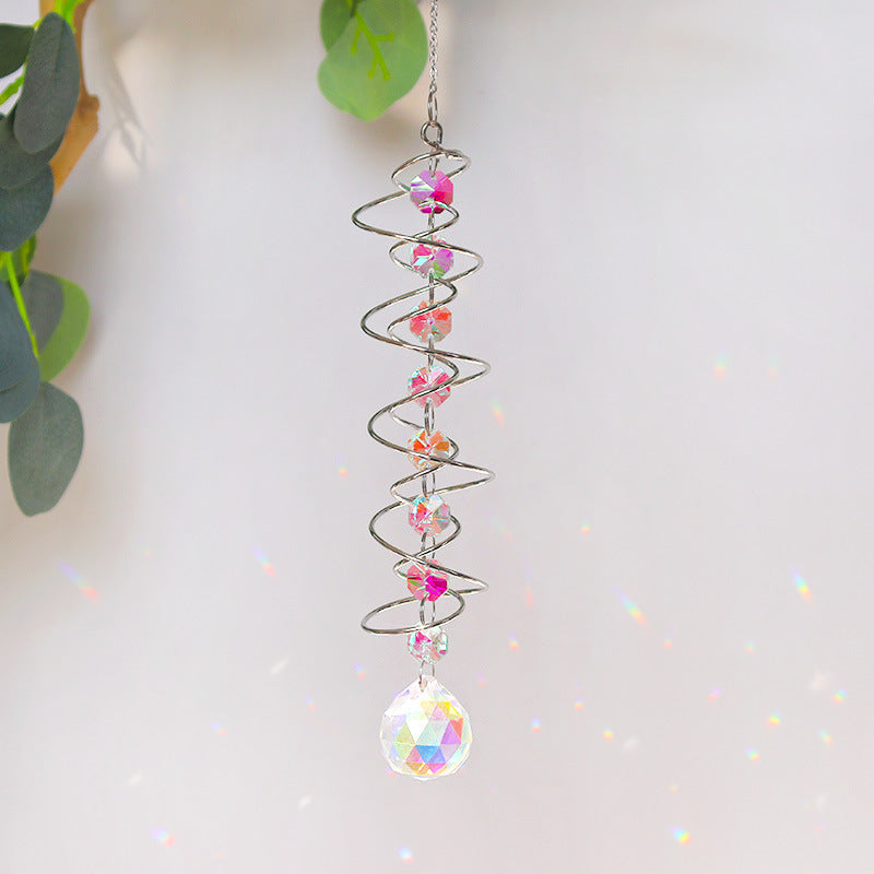 Modern Crystal Geometric Spiral Rotator Sunlight Trapper - Home Decor