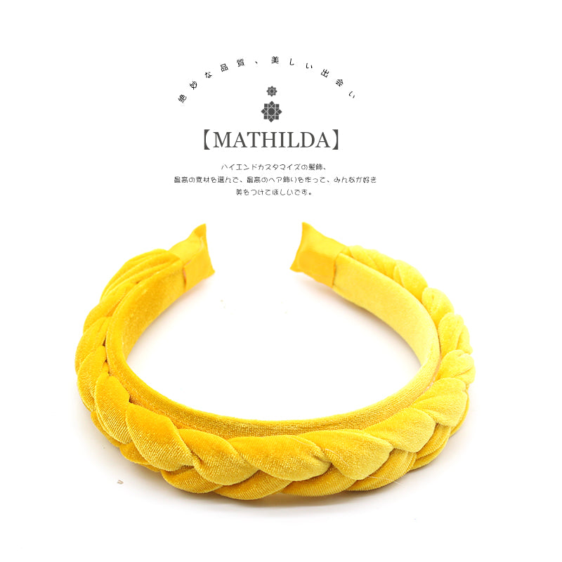 Velvet Braided Headband - Multiple Colors