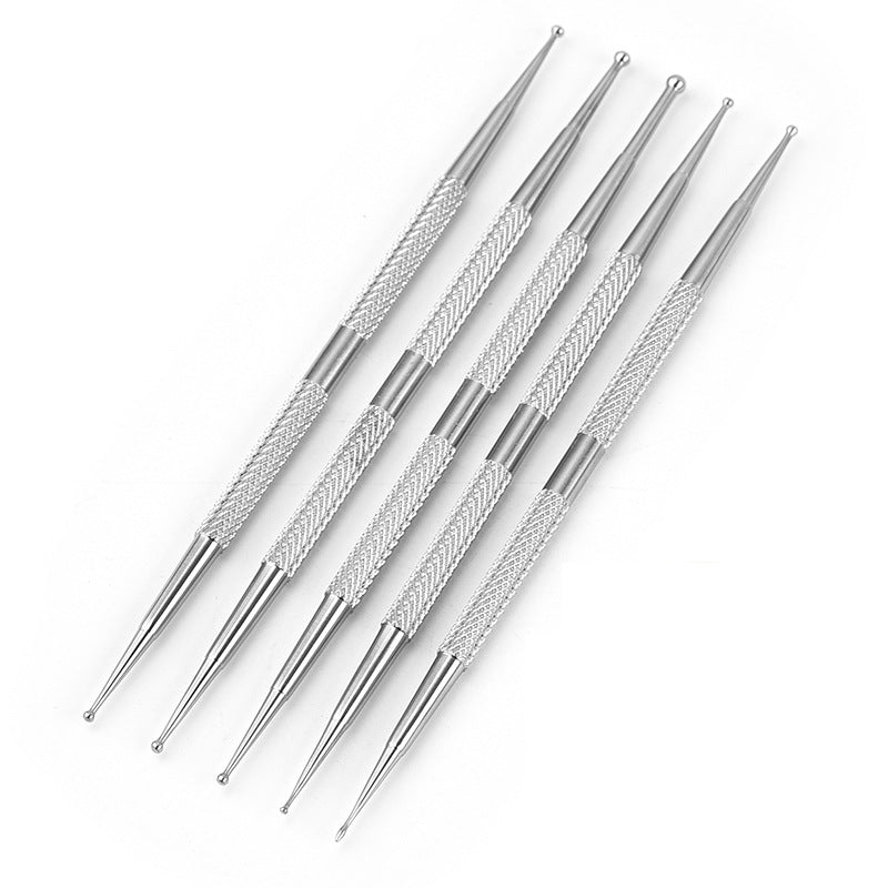 Nail Art Double Point Drill Pen Set - 5 Pcs