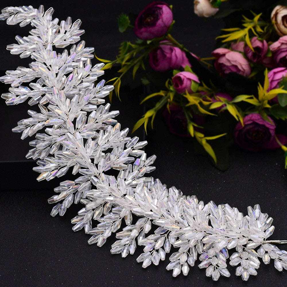 Bridal Crystal Rhinestone Headdress & Earring Set