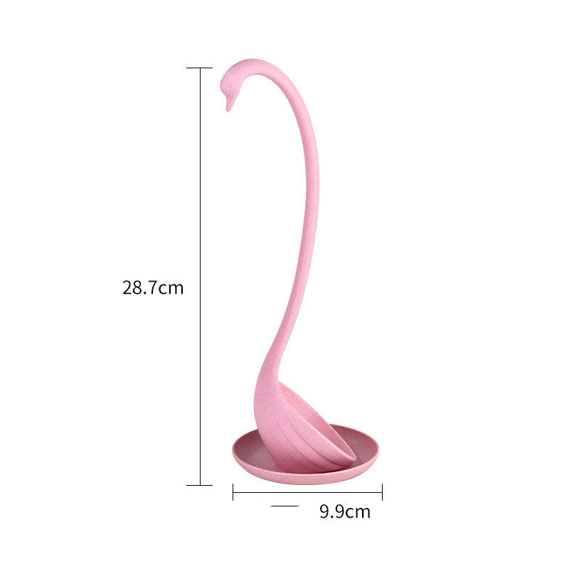 Swan Can Stand Up Spoon with Tray Kitchen Utensil - Multiple Colors